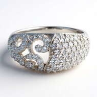 Anillo en plata con Topacio blanco