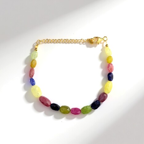 Bracciale in argento con Zaffiro Fancy