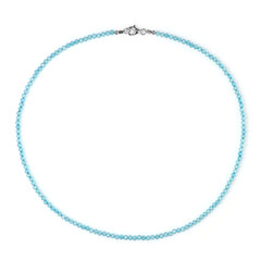 Himmelblauer Topas-Silberhalskette