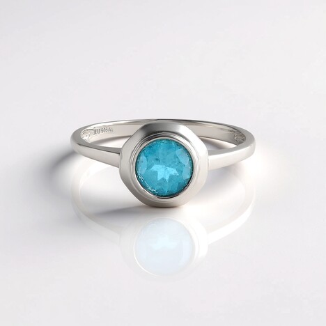 Anello in argento con Topazio Paraiba