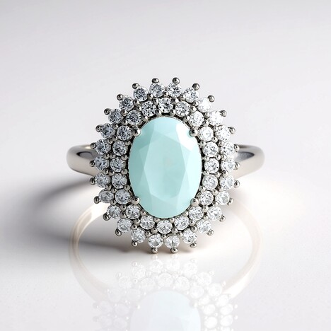 Anello in argento con Opale Paraiba