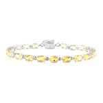 Brazalete en plata con Citrino