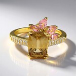 Anello in argento con Zircone Giallo (Adela Silber)