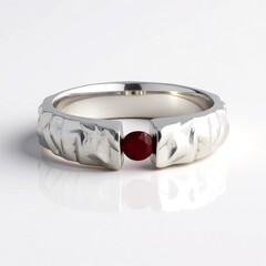 Anello in argento con Rubino Tanzania (de Melo Essence)