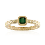 Grüner Benedito-Turmalin-Goldring (Adela Gold)