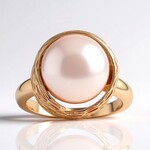Anello in argento con Perla Ming Porpora