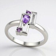 Bague en argent et Zircon