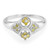 Bague en argent et Diamant fantaisie