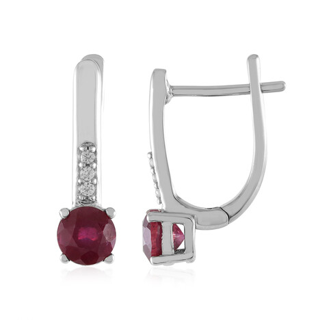 Pendientes en plata con Rubí de Madagascar