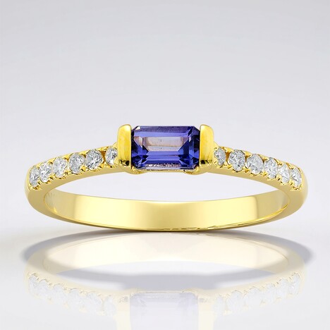 Anello in oro con Tanzanite AAA