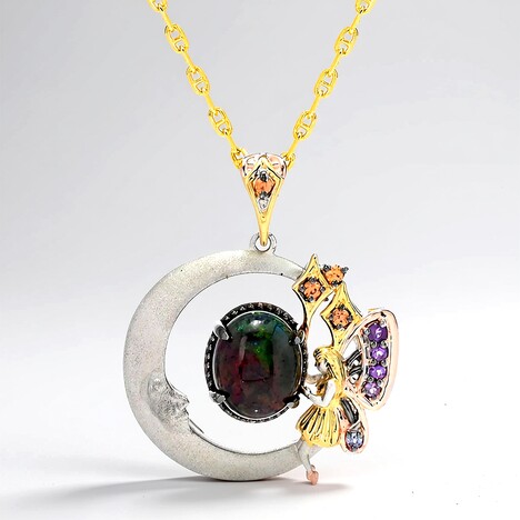 Collana in argento con Opale Mezezo (Gems en Vogue)