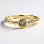 Anello in argento con Diamante Cioccolato I2