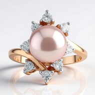 Anello in argento con Perla Ming Porpora (TPC)