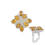 Citrin-Silberring (Dallas Prince Designs)