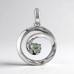 Ciondolo in argento con Demantoide del Madagascar (John Ferry)