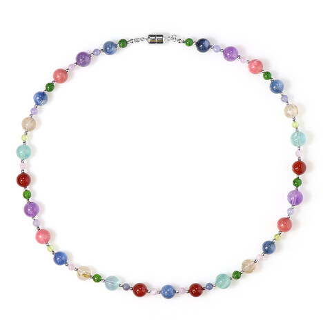 Edelstein-Silberhalskette