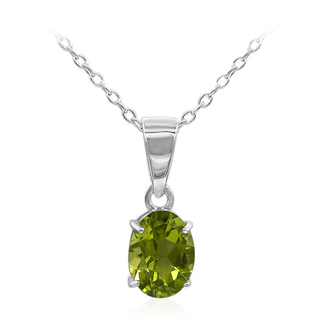 Collana in argento con Peridoto della Birmania
