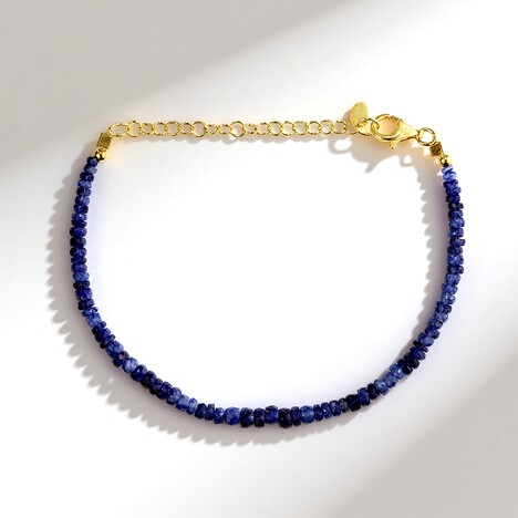 Bracciale in argento con Zaffiro Blu del Madagascar