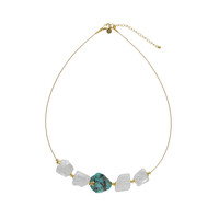 Collana in acciaio inossidabile con Turchese