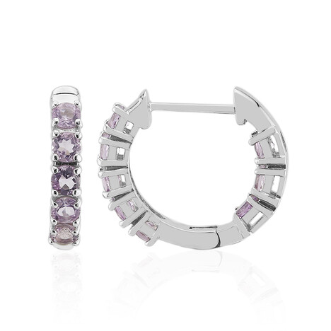 Bolivianischer Amethyst-Silberohrringe