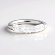Rainbow Moonstone Silver Ring (MONOSONO COLLECTION)