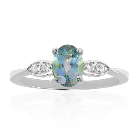 Bluegreen Mystic Topaz Silver Ring