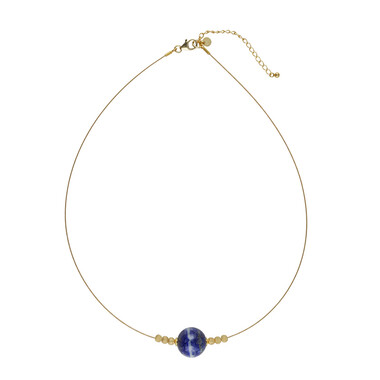 Collana in acciaio inossidabile con Lapislazzuli