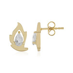 Pendientes en plata con Topacio blanco