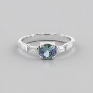 Anillo en plata con Tanzanita sin calentar