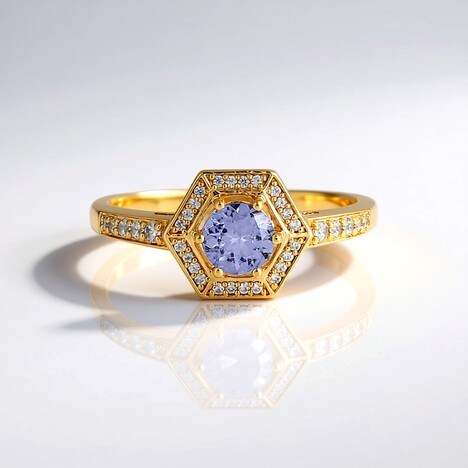 Anello in argento con Tanzanite (non riscaldata)