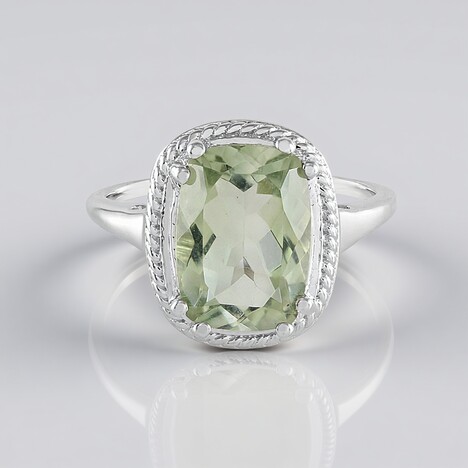 Anello in argento con Ametista Verde