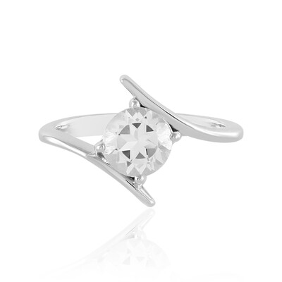 Anello in argento con Topazio Bianco