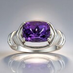 Anello in argento con Ametista (Remy Rotenier)