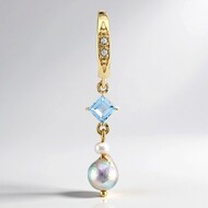 Pendentif en argent et Perle Akoya en platine (TPC)