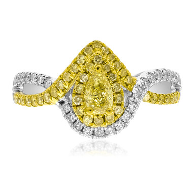 Gelber SI2 Diamant-Goldring (CIRARI)