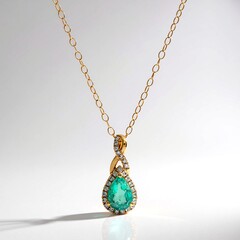 Collana in oro con Smeraldo Zambia AAA