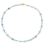 Brasilianischer Aquamarin-Silberhalskette