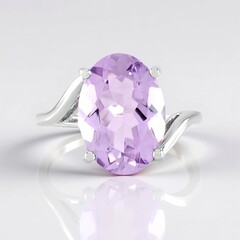 Anello in argento con Ametista Rose de France