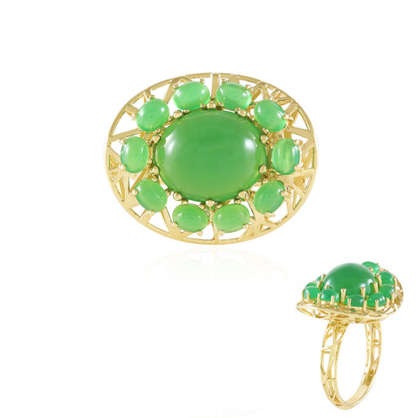 Chrysopras-Silberring (Ornaments by de Melo)