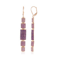 Pendientes en plata con Amatista (KM by Juwelo)