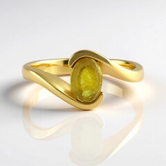 Anello in argento con Zaffiro Giallo del Madagascar