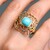 9K Sleeping Beauty Turquoise Gold Ring (Ornaments by de Melo)