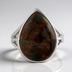 Anello in argento con Pietersite Dorata