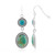 Pendientes en plata con Turquesa verde Mohave Kingman (Jones Lee)