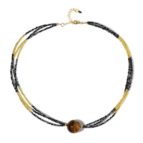 Collana in argento con Occhio di Tigre (Riya)