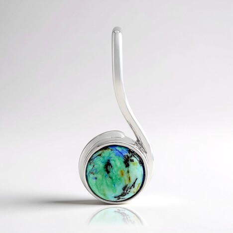 Ciondolo in argento con Azzurrite (MONOSONO COLLECTION)