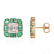 Pendientes en oro con Esmeralda de Zambia AAA (SUHANA)