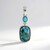 Pendentif en argent et Turquoise bleue cuivrée de Mohave (Faszination Türkis)