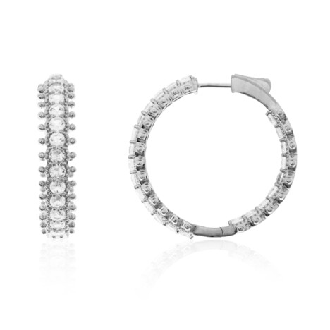 Zilveren oorbellen met zirkonen (Dallas Prince Designs)