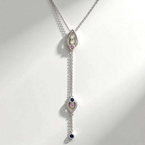 Collana in argento con Zaffiro di Laos (Jahdo)